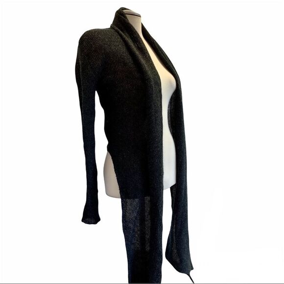 Helmut Lang Gray Alpaca Wool Openfront Cardigan XS - Picture 3 of 11